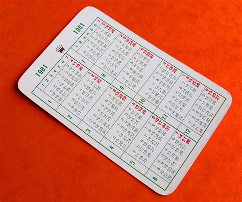 1981 Vintage Rare Rolex Calendar Calendrier Kalendar Calendario カレンダー 日历