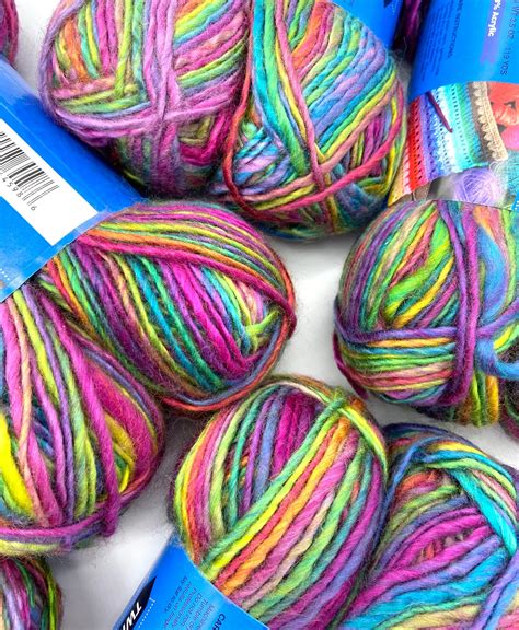 2 Pack Rainbow Colors Yarn By Dream Weaver Twin Pack 2 Skein Etsy