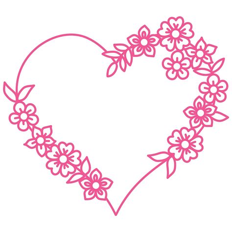 Flower Heart Cut File .SVG .DXF .PNG .pdf - Etsy