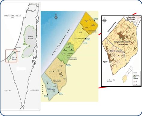 Location map of the study area (Khan Younis and Rafah Governorates) | Download Scientific Diagram
