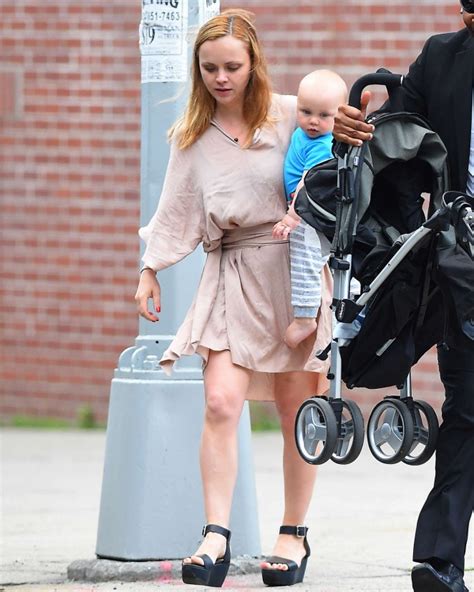 Christina Ricci And Son Out In Brooklyn 522 Lipstick Alley