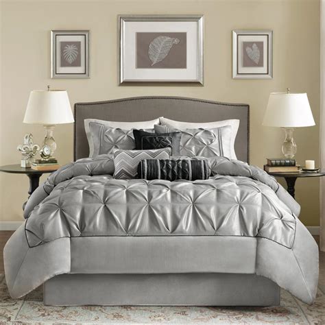 Madison Park Gray Laurel Comforter Set King 7903329 Hsn