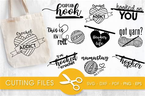 Crochet svg bundle cutting files svg, dxf, pdf, eps, png