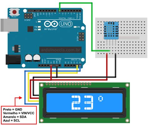 Dht11 With I2c Lcd And Arduino Uno Wiring Diagram Schematic Arduino Images