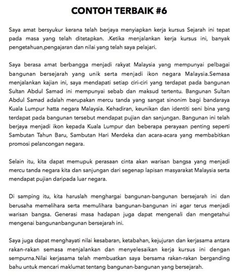 Contoh rumusan sejarah pt3 2017 bangunan bersejarah di malaysia. Rumusan Sejarah PT3 2017. Contoh Terbaik?