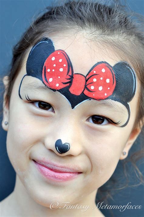 Minnie Mouse Face Paint Disney Face Painting Mickey Mouse Face