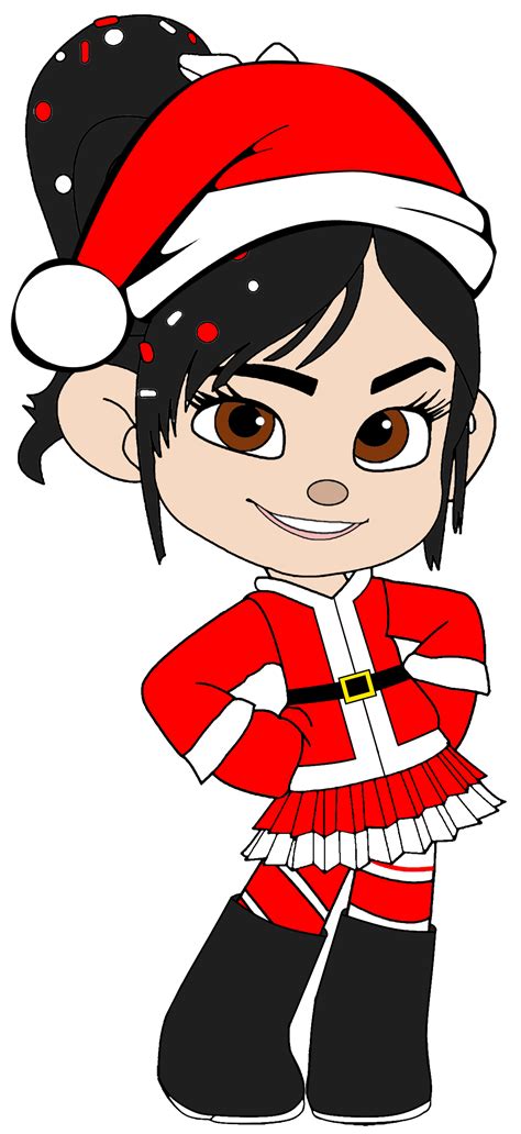 Vanellope As Mrs Claus With Santa Hat Redone Walt Disney Animation
