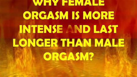 Female Orgasm Vs Male Orgasm Youtube
