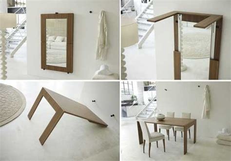 I have a small patio area that this would be totally perfect for. 30 Space Saving Folding Table Design Ideas for Functional ...