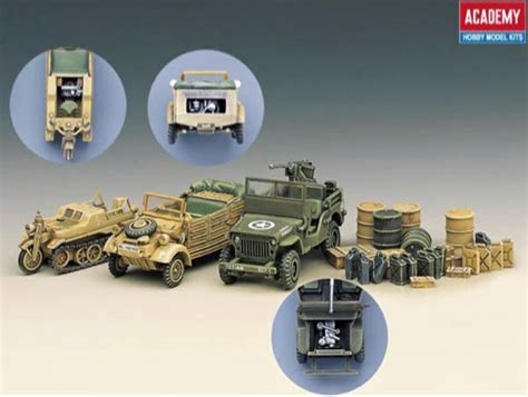 Academy 172nd Scale Wwii Ground Vehicles Model Kit 13416