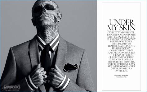 Rick Genest Returns To The Spotlight Suits Up For Dtk Men The