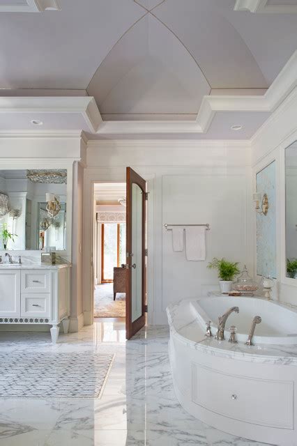 Transitional Master Bathroom With Contemporary Details Transitional