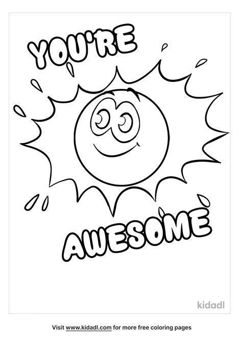 Free Awesome Coloring Page Coloring Page Printables Kidadl