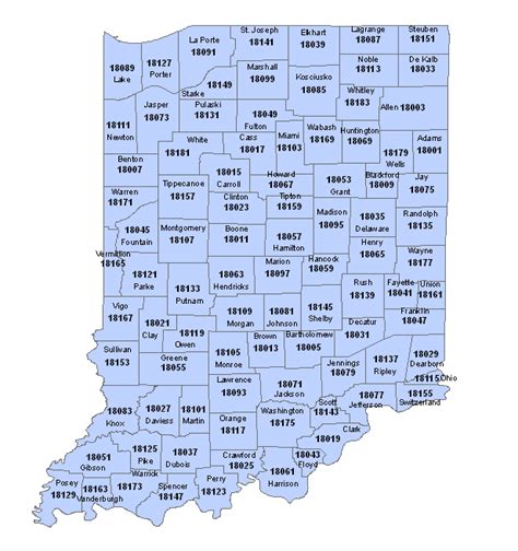 Map Of Indiana Zip Codes Prudy Carlynne