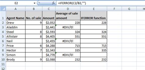 IFERROR Function - New Function in Excel 2007 | Microsoft Excel Tips ...