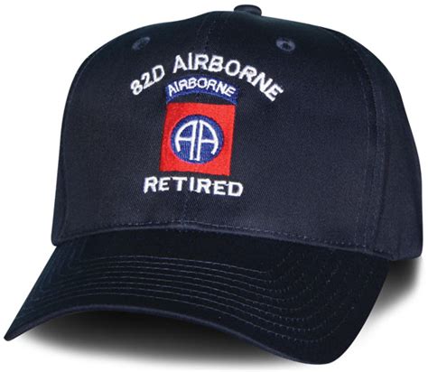 82nd Airborne Retired Direct Embroidered Black Ball Cap North Bay