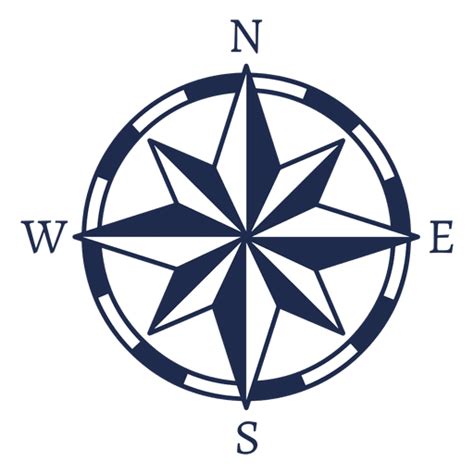 Vintage nautical north arrow ubication - Transparent PNG & SVG vector file