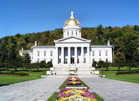 The Vermont State House, located in Montpelier, is the state capitol of ...