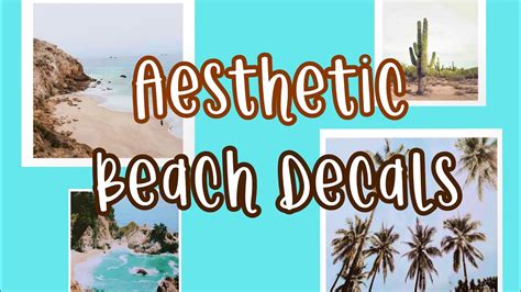 Aesthetic Beach Decals For Bloxburg Mila Nilla Youtube
