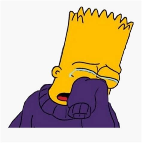 Sad Miserable Simpsons Cry Crying Hurt Freetoedit Clipart Draw Bart