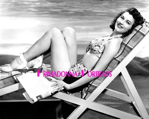 AVA GARDNER 8X10 Lab Photo Sexy 1940s Swimsuit Beach Babe Sweetheart