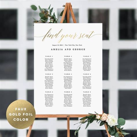 How To Make A Wedding Seating Chart Poster