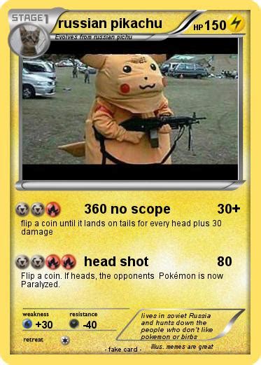 Pokémon Russian Pikachu 6 6 360 No Scope My Pokemon Card