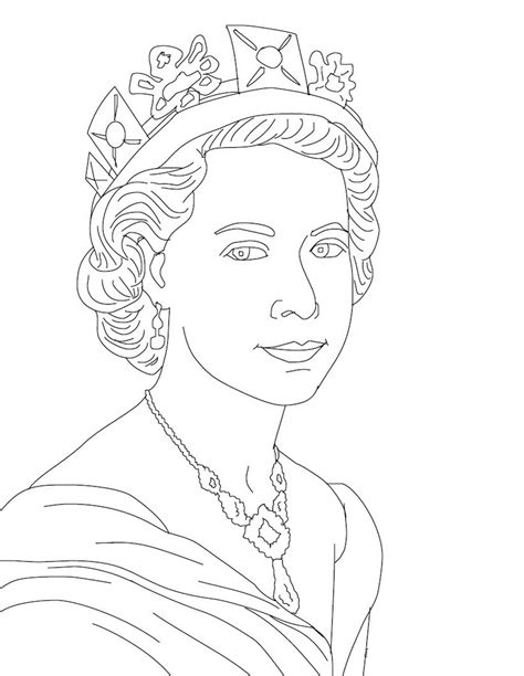 Desenho De Rainha Elizabeth II Jovem Para Colorir Tudodesenhos