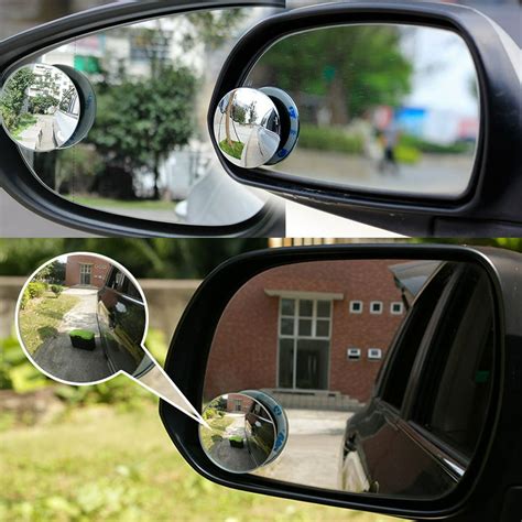 Peroptimist 2pcs Blind Spot Mirror 2 Round Hd Glass Convex Car Blind