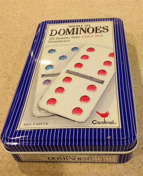 Double Six Dominoes Set In Classic Tin Box Etsy