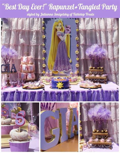 Best Day Ever Rapunzel Party By Tabletop Treats In Rapunzel Party Tangled Birthday Party