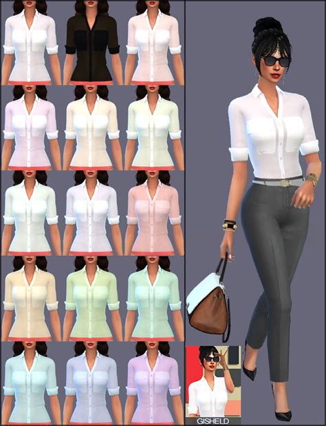 Just A Simple Woman Blouse At Gisheld Sims 4 Updates