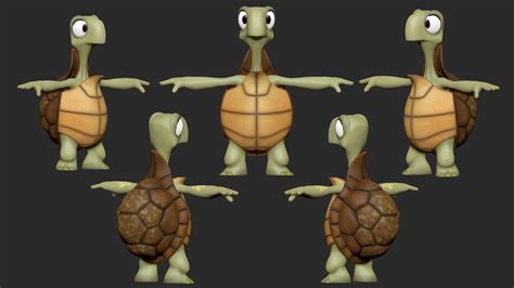 Sculpt And Pose A Confident Turtle With Zbrush Maya And Substance