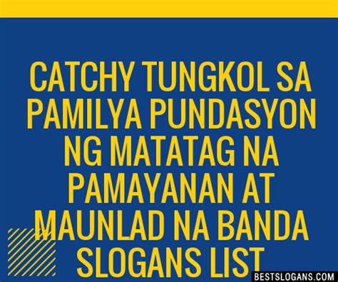 100 Catchy Tungkol Sa Pamilya Pundasyon Ng Matatag Na Pamayanan At