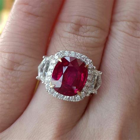 5 Carat Unheated Ruby And Diamond Ring Eyes Desire Gems And Jewelry