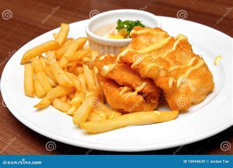 Fried Fish Fillets And French Fries Stock Image Image Of Piece