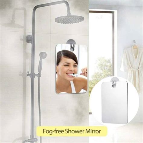 Anti Fog Shower Mirror Hanging Fogless Makeup Shaving Bathroom Cosmetics Mirrors For Sale Online