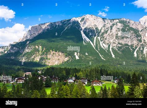 Beautiful Dolomite Mountains Near Cortina Dampezzo Pomagagnon Group