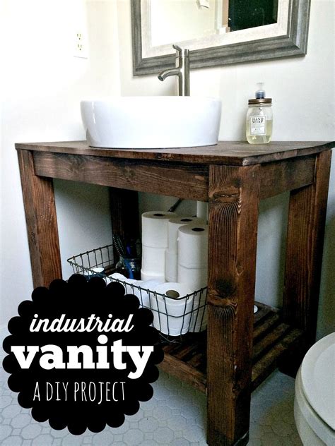 Diy Industrial Farmhouse Bathroom Vanity Industrial