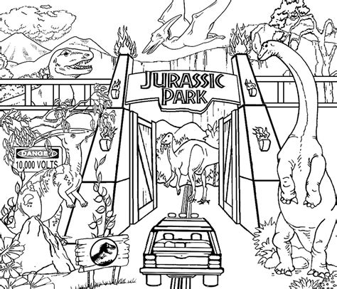 Desenhos De Jurassic Park Para Colorir Imprima Gratuitamente