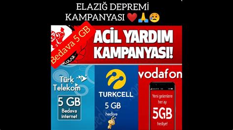 Turkcell Vodafone Turk Telekom Bedava Gb Nternet Yen Ikti Elazi