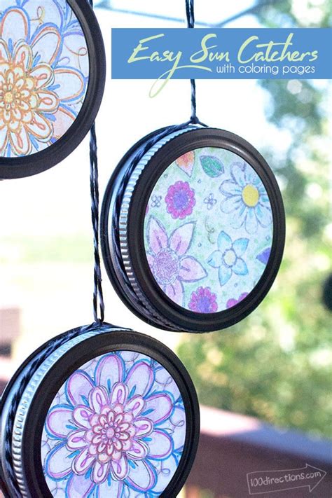 Easy Sun Catchers With Coloring Pages Art Projects For Adults