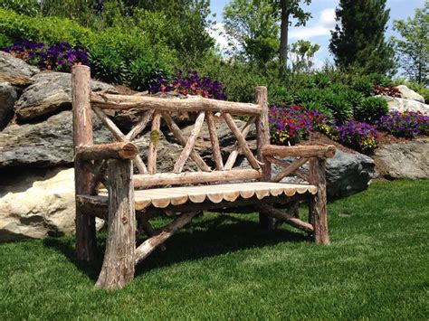 Outdoor Rustic Benches Park Benches Artisan Built