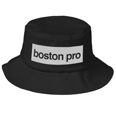 Boston Pro Black Old School Bucket Hat Mon Ethos Pro Shop