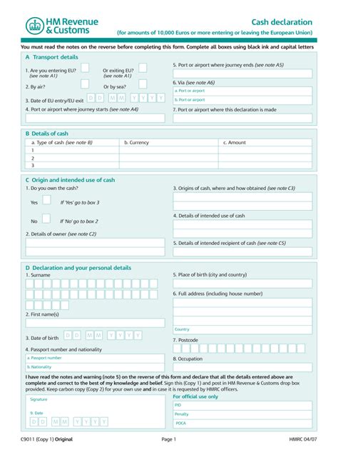 Customs Forms Printable Printable Forms Free Online