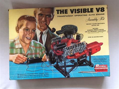 Renwal The Visible V8 Engine Assembly Model Kit Unbuilt 1960