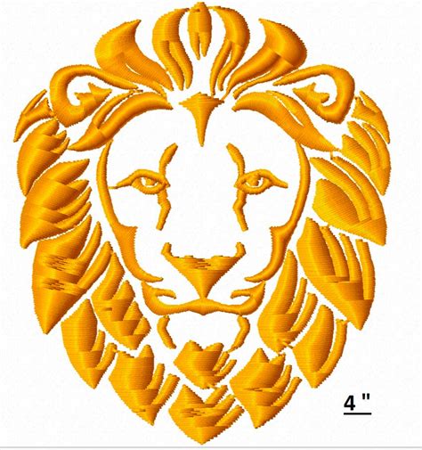 Lion Machine Embroidery Design Tested Etsy