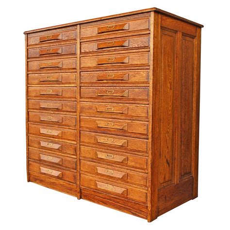 Vintage wooden pipe display storage cabinet case sherlock holmes. Antique Oak Double Drawer Printer's Cabinet | Chairish