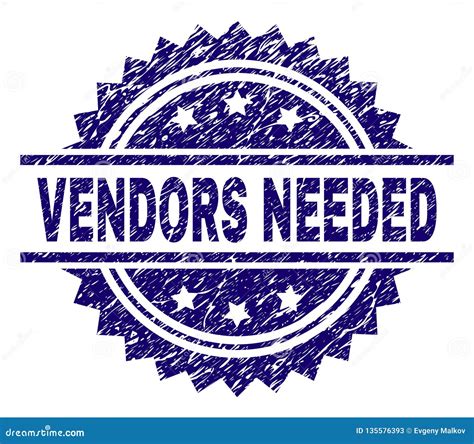 Grunge Textured Vendors Needed Stamp Seal Stock Vector Illustration