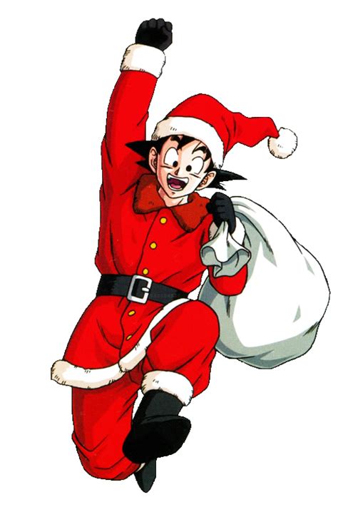 Acta Est Fabula Anime navideño Personajes de dragon ball Goku feliz